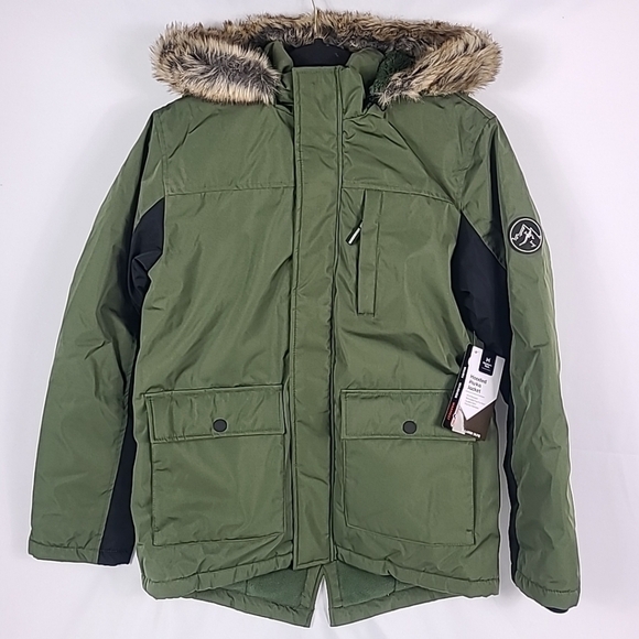 Member's Mark Other - NEW Member's Mark Boy's Ultimate Weather Resistant Parka Olive Jacket Sz 14/16